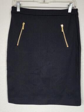 Michael Kors Black Zipper Pocket Skirt